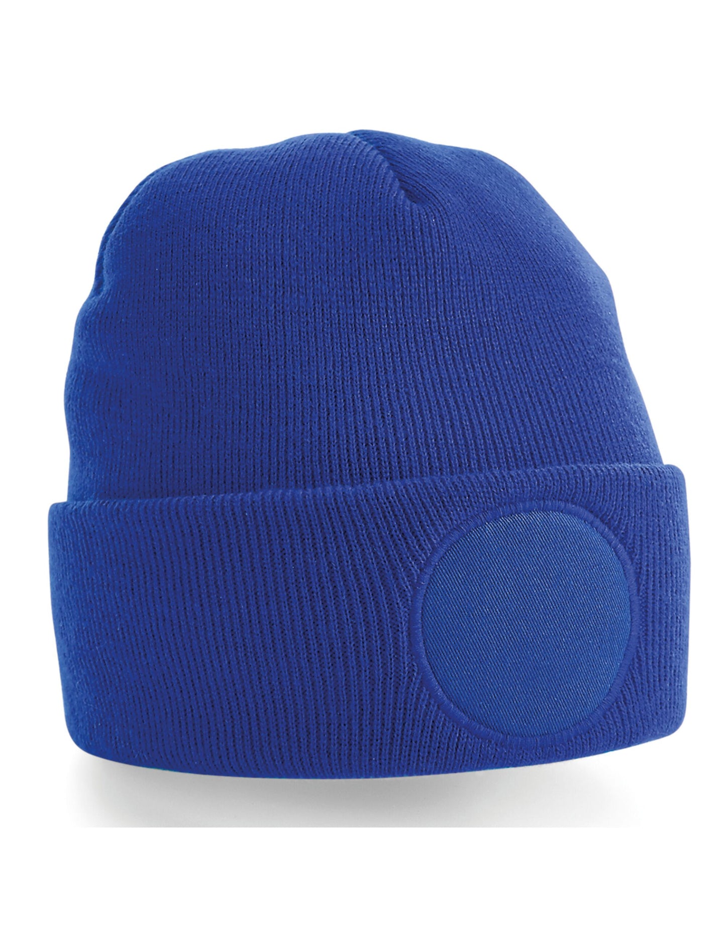 Circular Patch Beanie - Bright Royal
