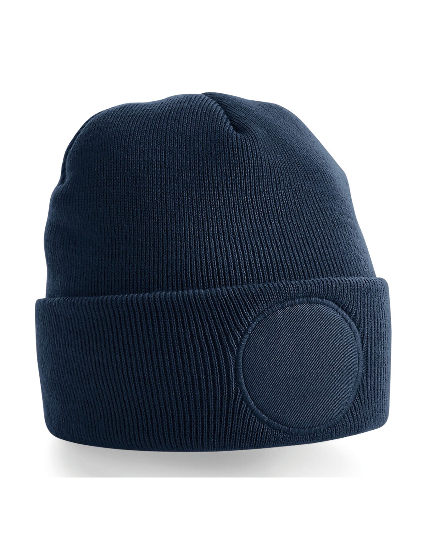 Circular Patch Beanie - French Navy