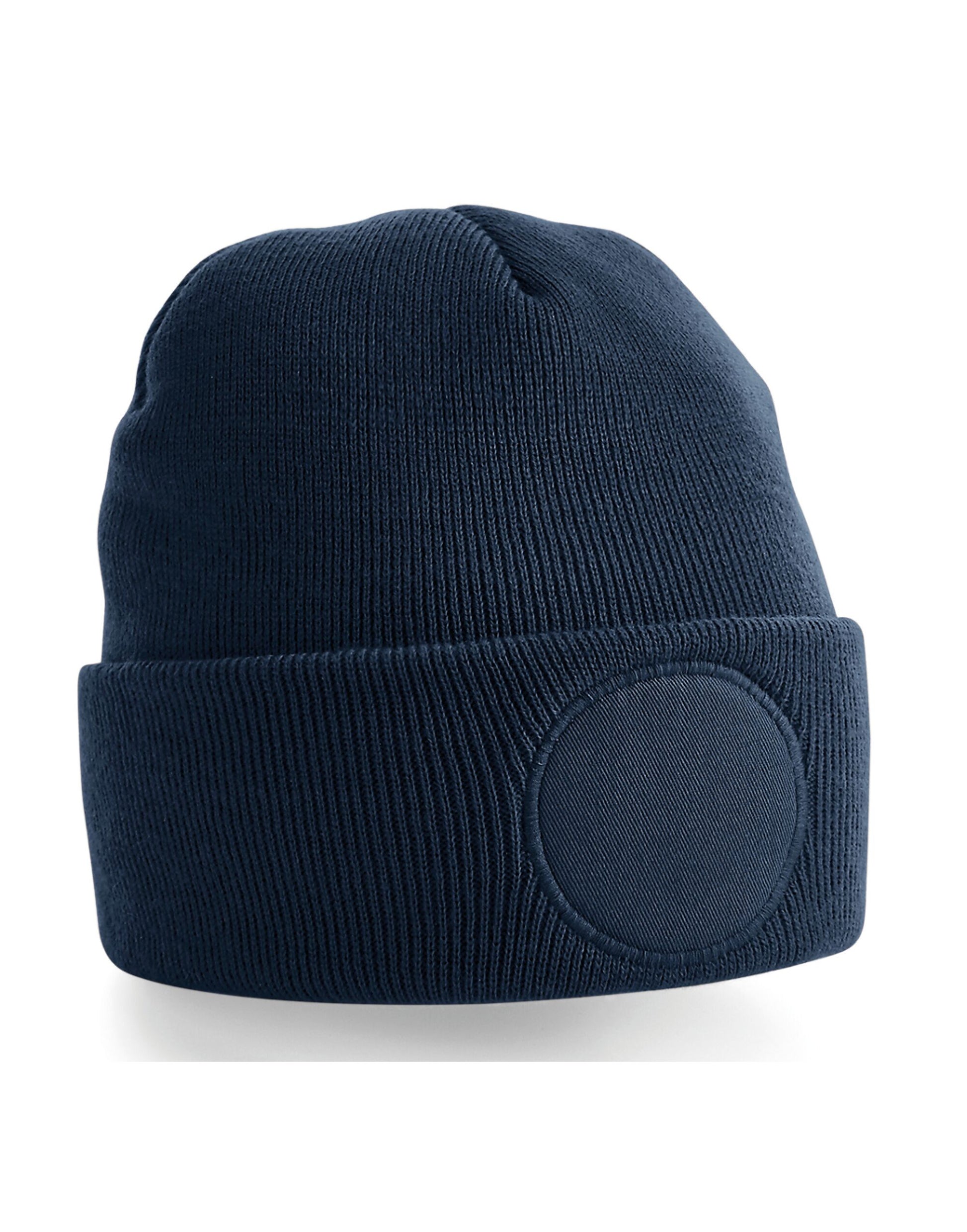 Circular Patch Beanie - French Navy