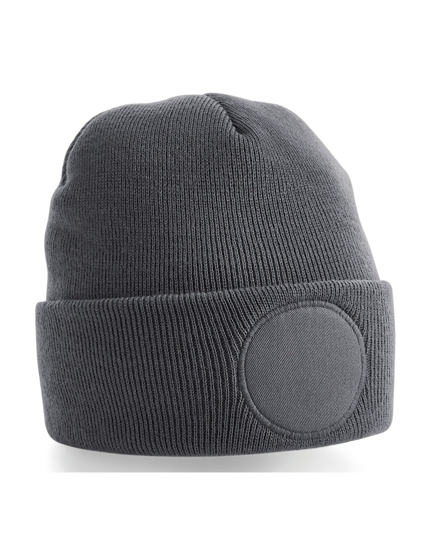 Circular Patch Beanie - Graphite