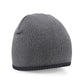 Two-Tone Pull On Beanie - Graphite Grey/Black