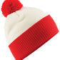 Snowstar® Two-Tone Beanie - Off White/ Bright Red