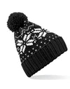 Fair Isle Snowstar® Beanie - Black/White