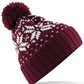 Fair Isle Snowstar® Beanie - Burgundy/White