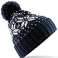 Fair Isle Snowstar® Beanie - French Navy/White