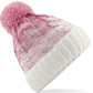 Ombré Beanie - Dusky Pink/off White