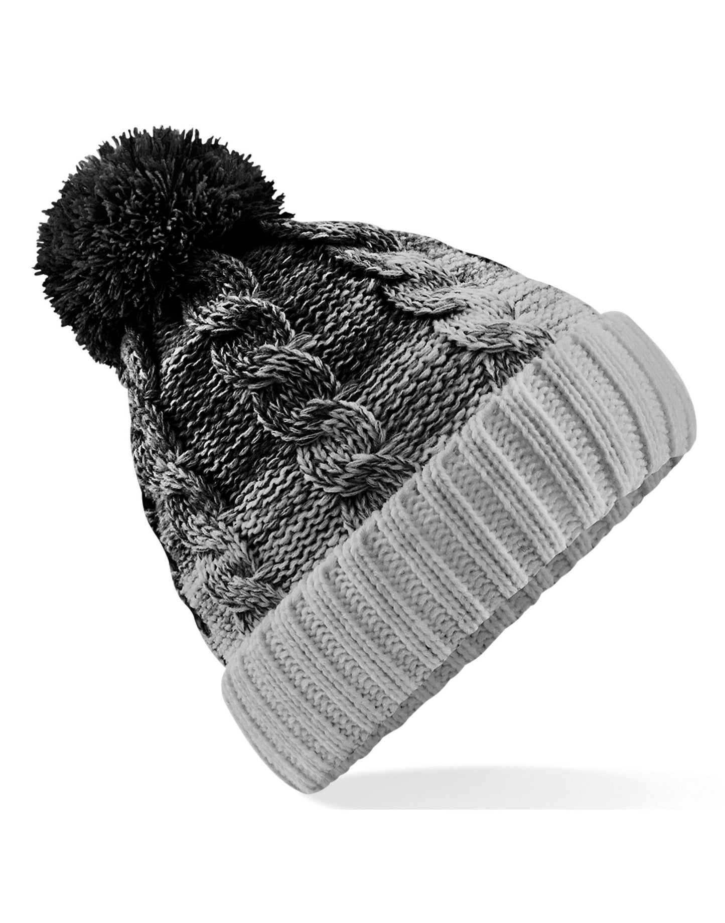 Ombré Beanie - Black/Light Grey