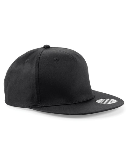 5 panel Snapback Rapper Cap - Black
