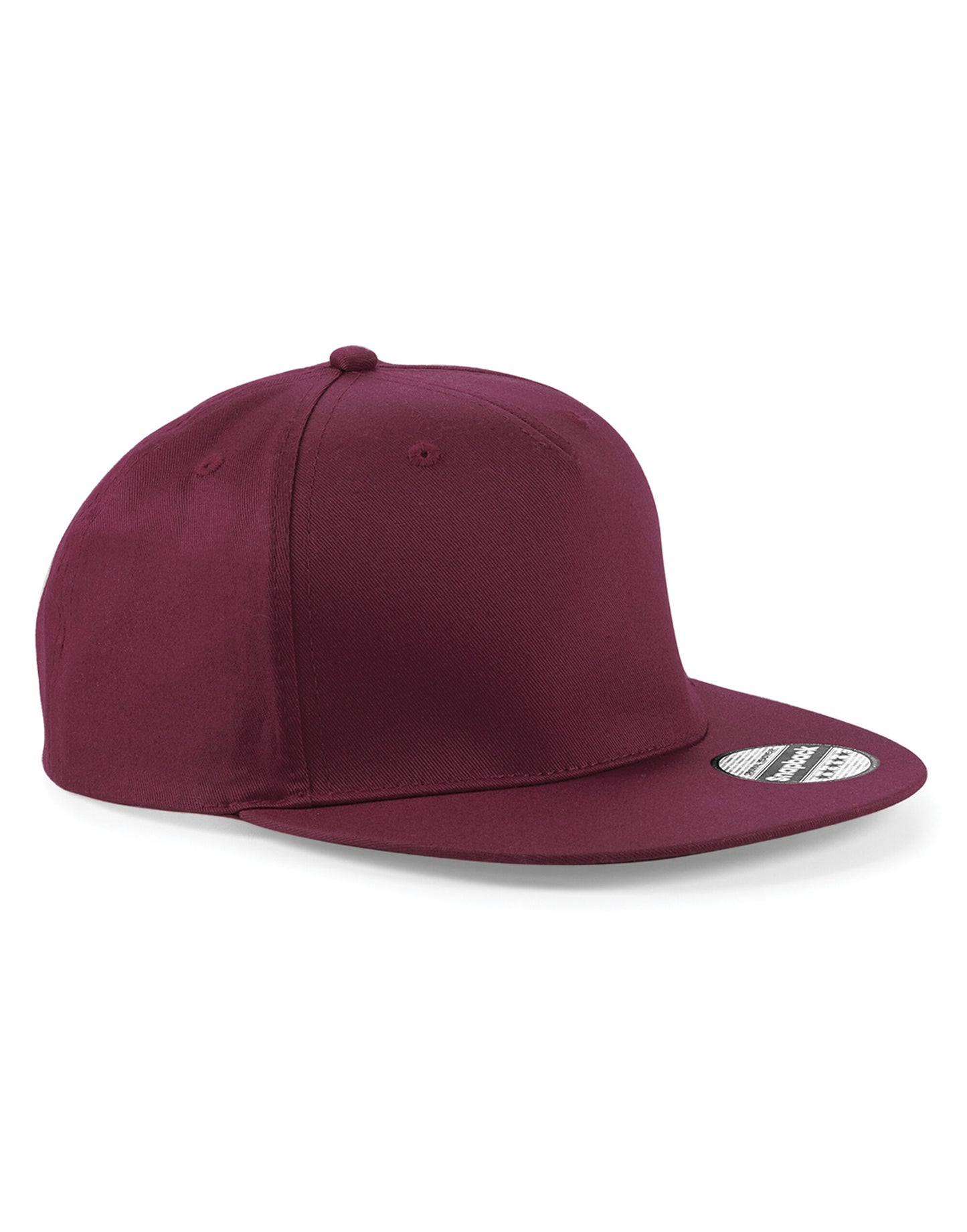 5 panel Snapback Rapper Cap - Burgundy