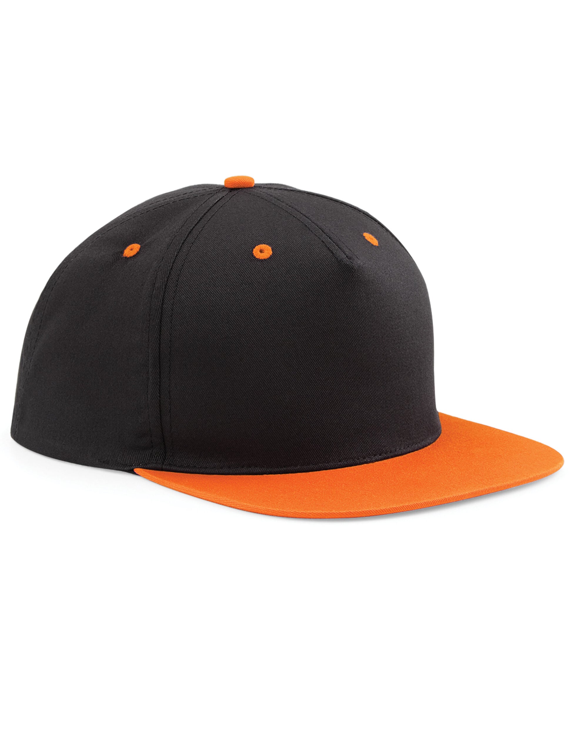 5 Panel Contrast Snapback - Black/Orange