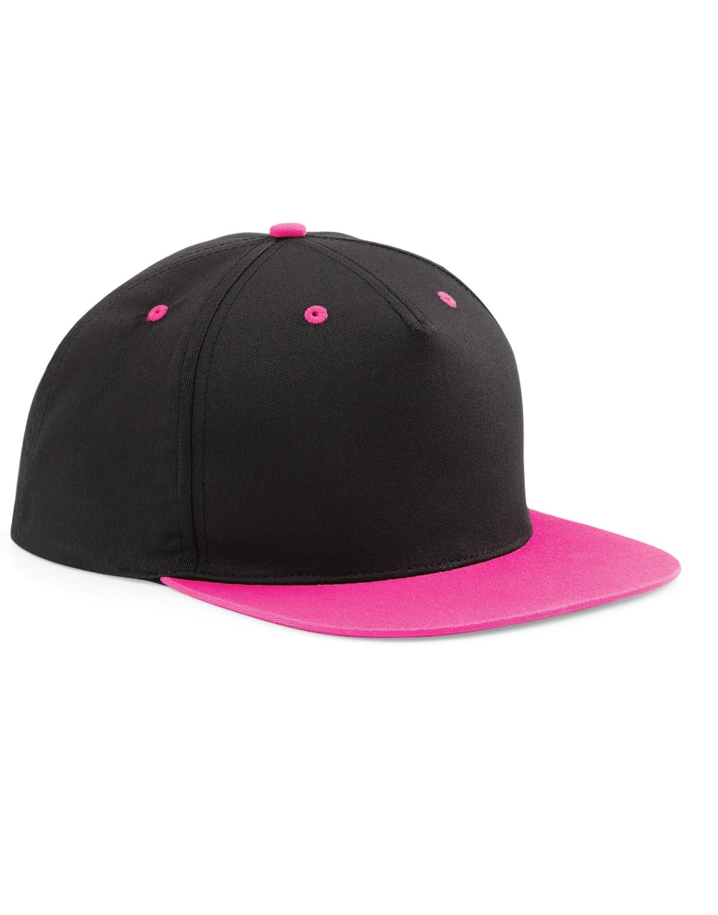 5 Panel Contrast Snapback - Black/Fuchia