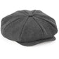 Heritage Baker Boy Cap - Charcoal Herringbone