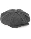 Heritage Baker Boy Cap - Charcoal Herringbone