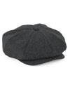 Melton Wool Baker Boy Cap - Charcoal Marl