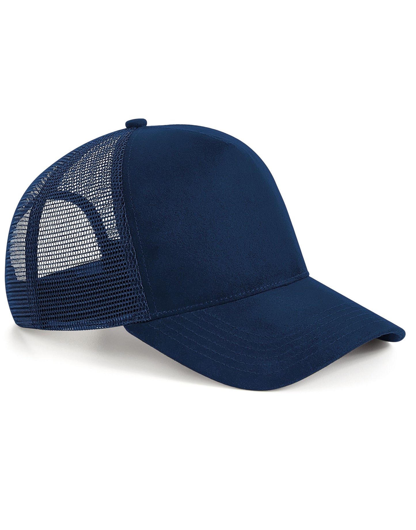 Suede Snapback Trucker - French Navy