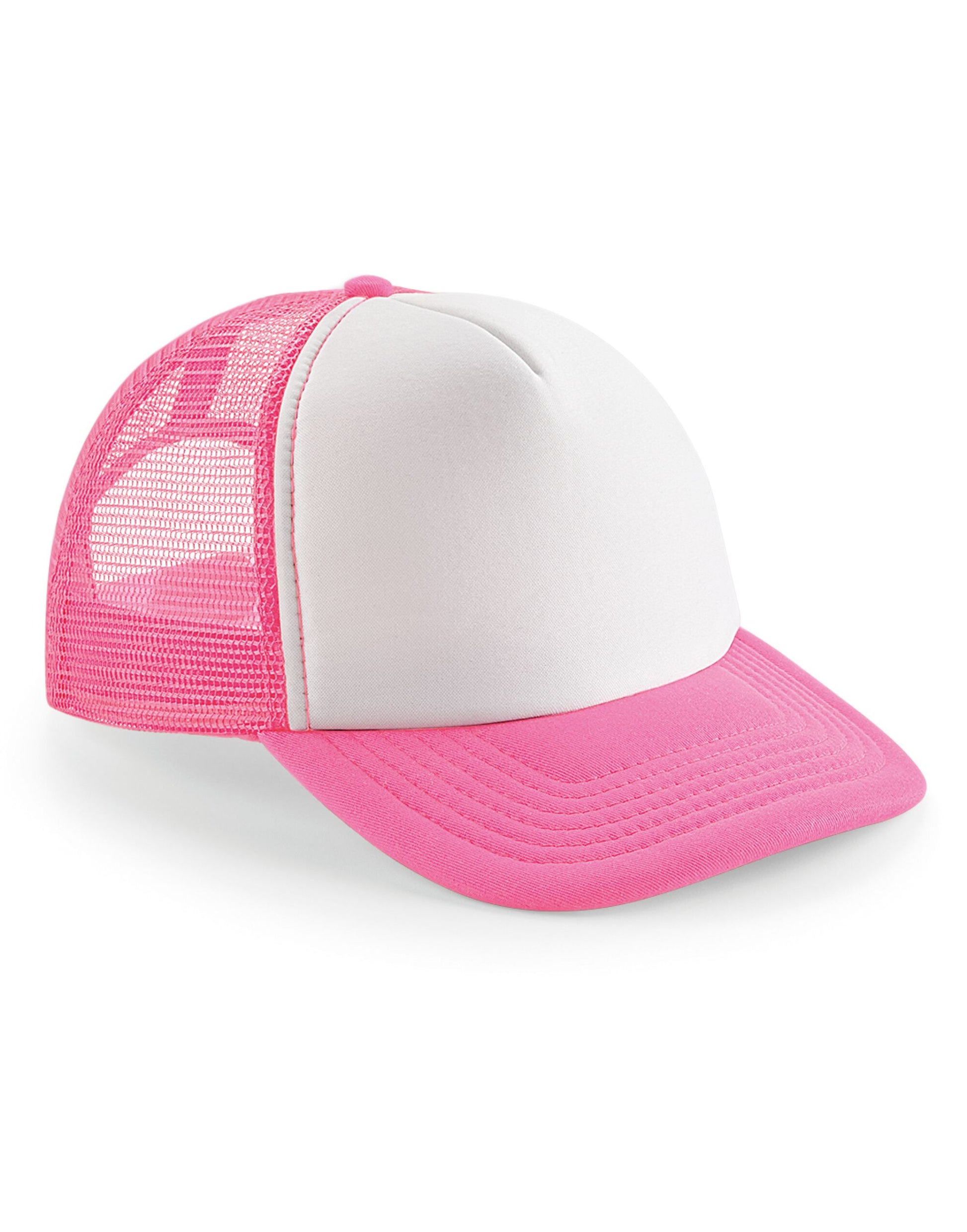 Vintage Snapback Trucker - Flourescent Pink/ White