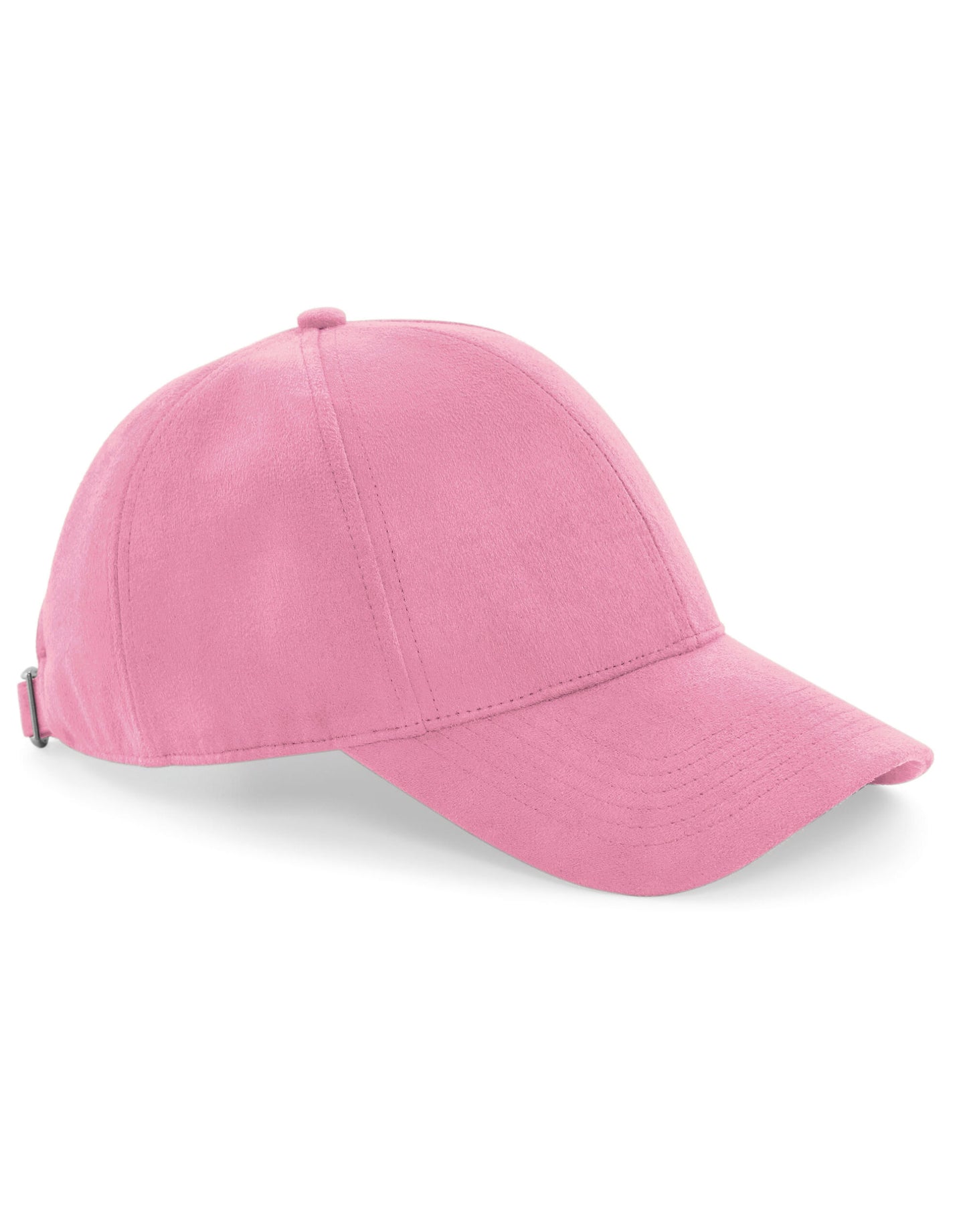 Faux Suede 6 Panel Cap - Dusky Pink