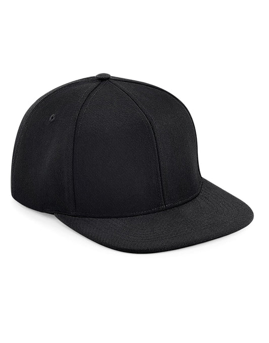 Original Flat Peak 6 Panel Snapback - Black/Black