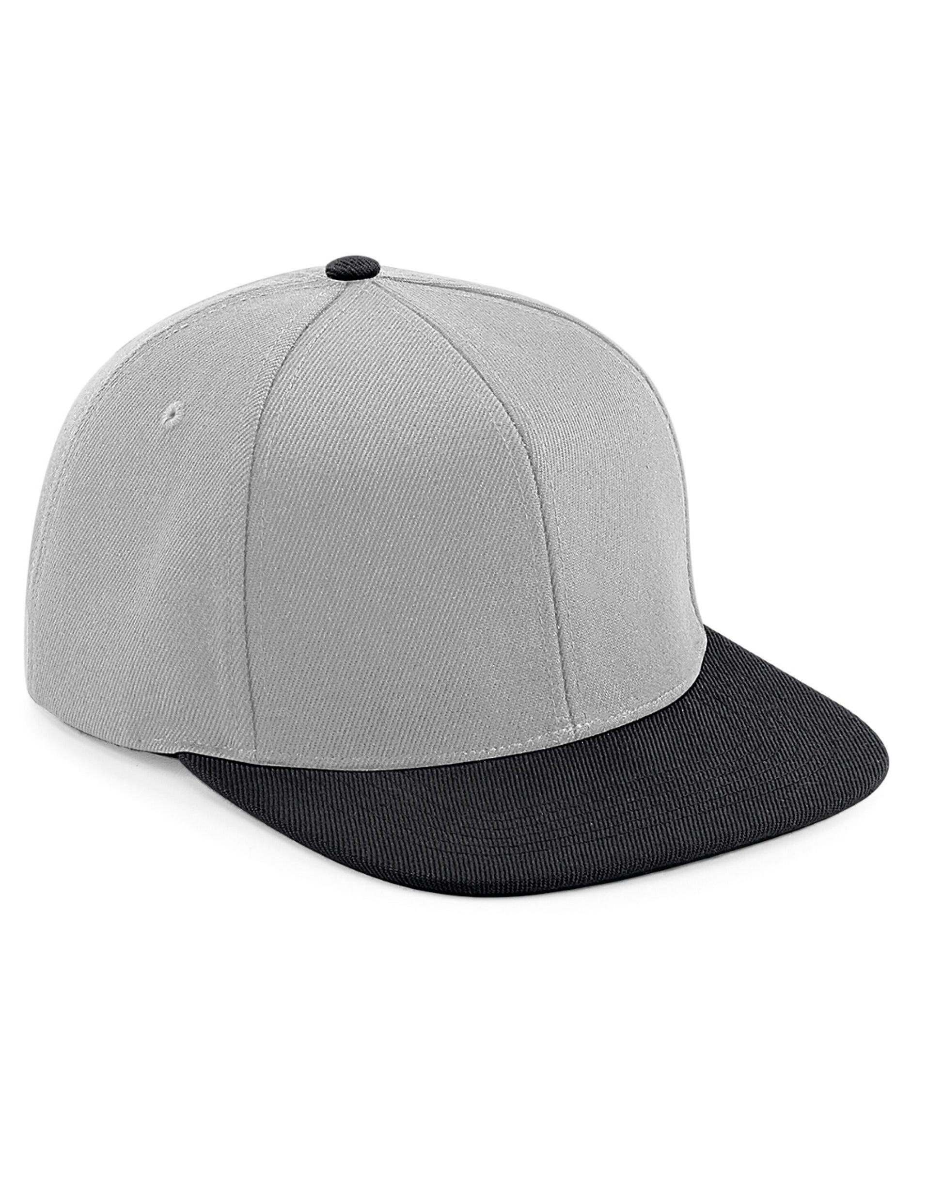 Original Flat Peak 6 Panel Snapback - Grey/Black