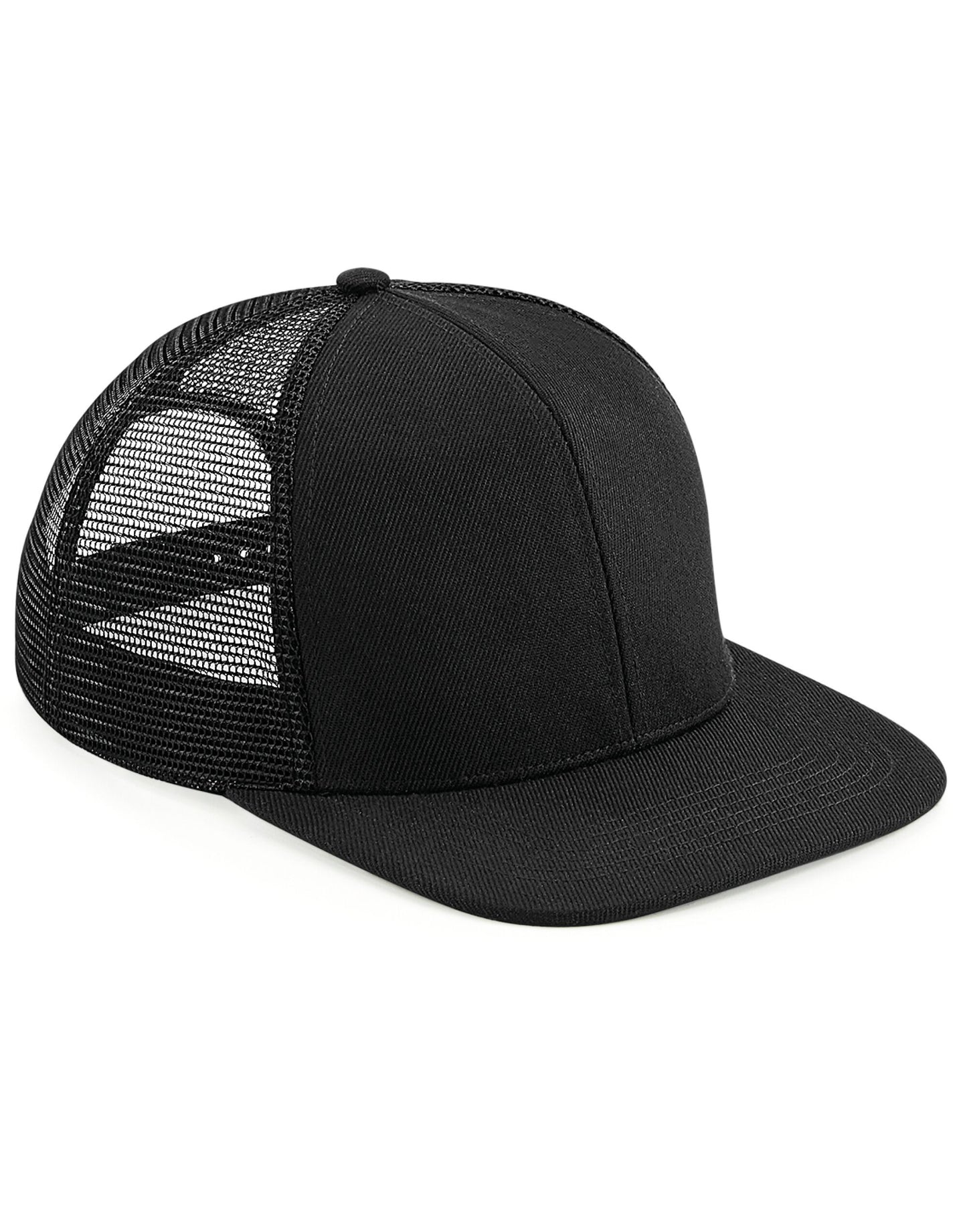 Original Flat Peak 6 Panel Trucker - Black/Black