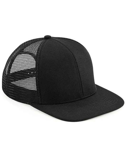 Original Flat Peak 6 Panel Trucker - Black/Black