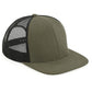 Original Flat Peak 6 Panel Trucker - Olive/Black