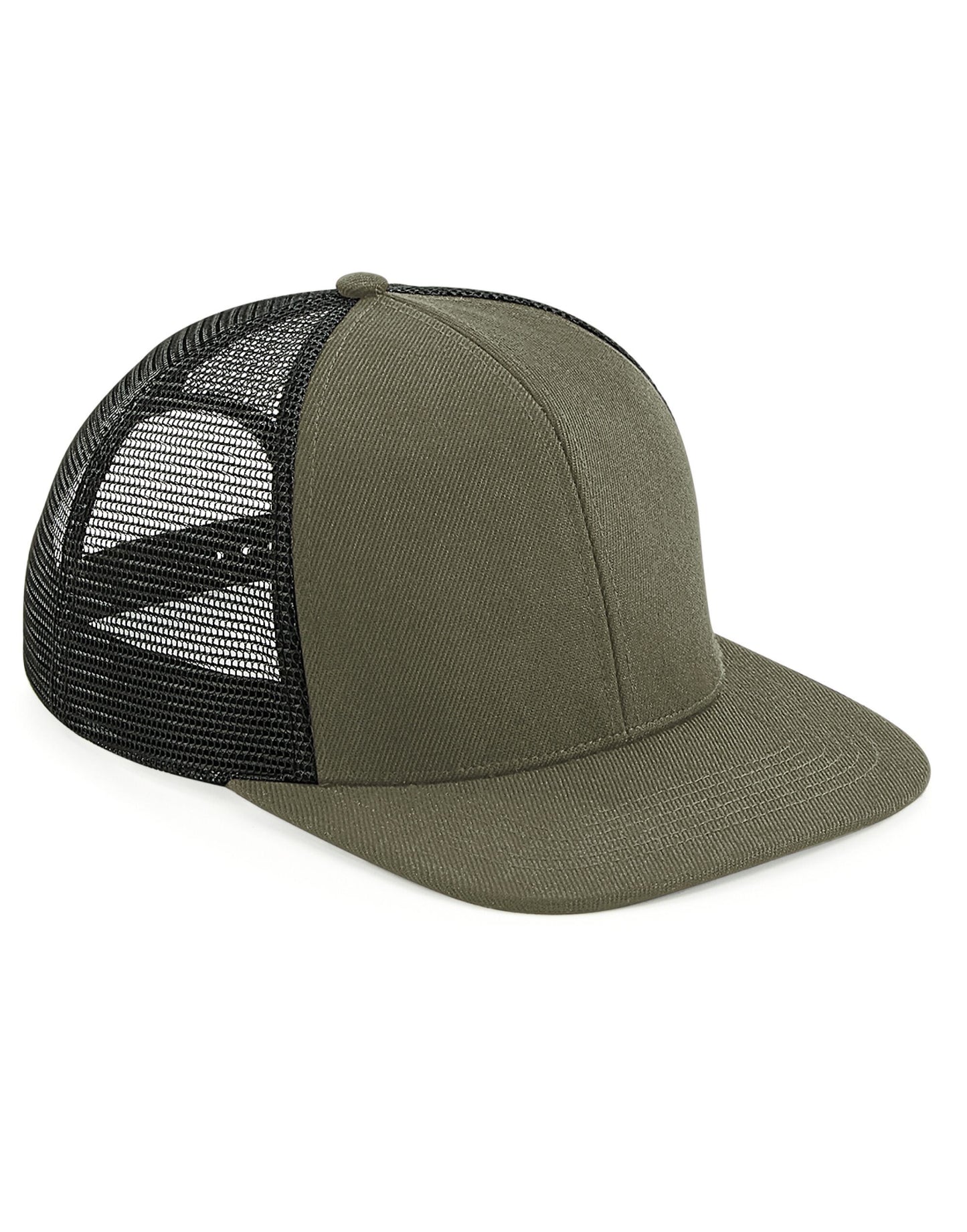 Original Flat Peak 6 Panel Trucker - Olive/Black