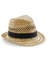 Straw Summer Trilby - Natural