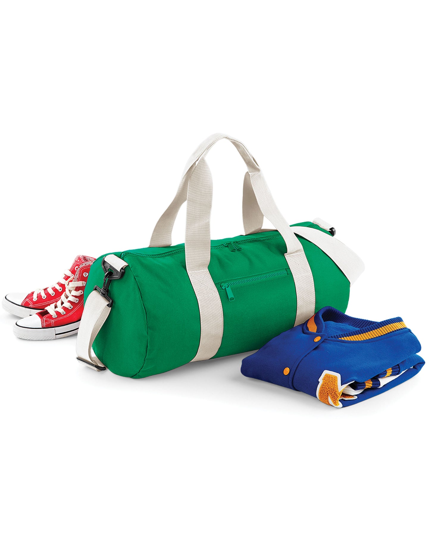 Original Barrel Bag - Kelly Green/Off White