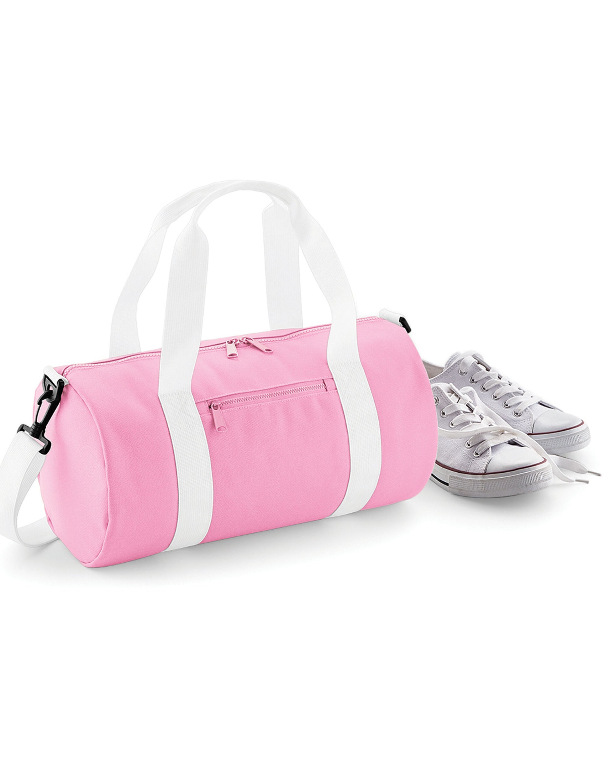 Mini Barrel Bag - Classic Pink/White