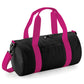 Mini Barrel Bag - Black/Fuchia