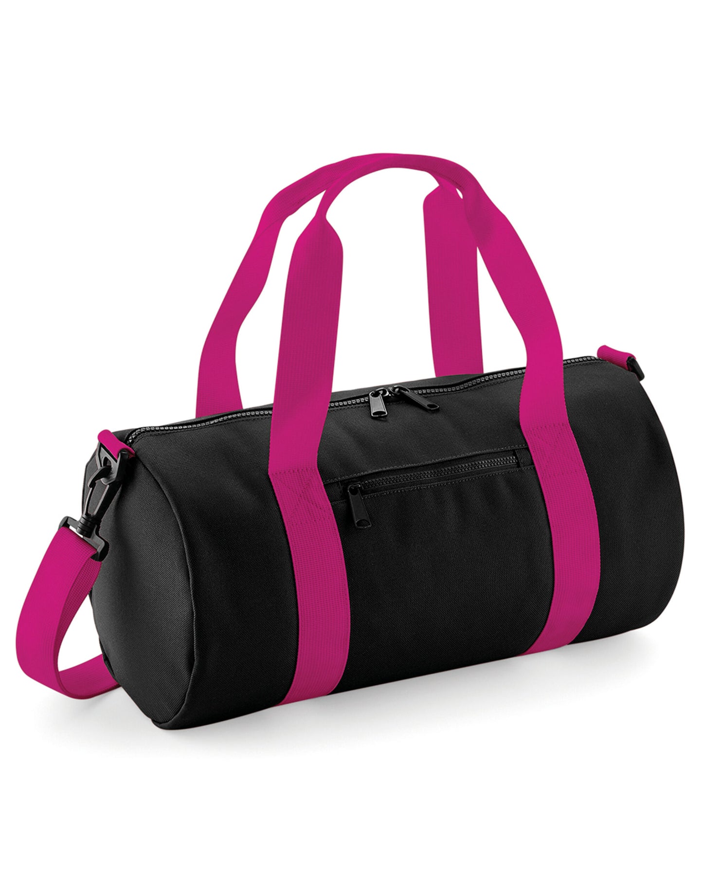 Mini Barrel Bag - Black/Fuchia
