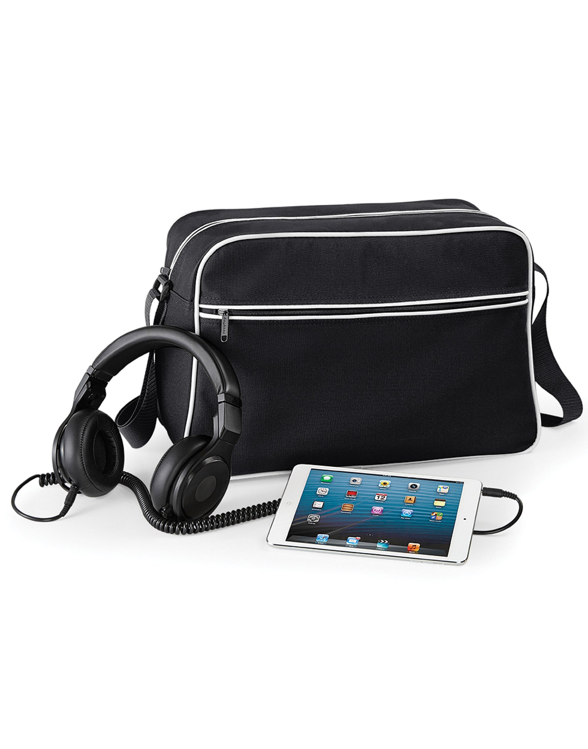 Retro Shoulder Bag - Black/White