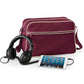 Retro Shoulder Bag - Burgundy/Sand
