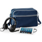 Retro Shoulder Bag - French Navy/White
