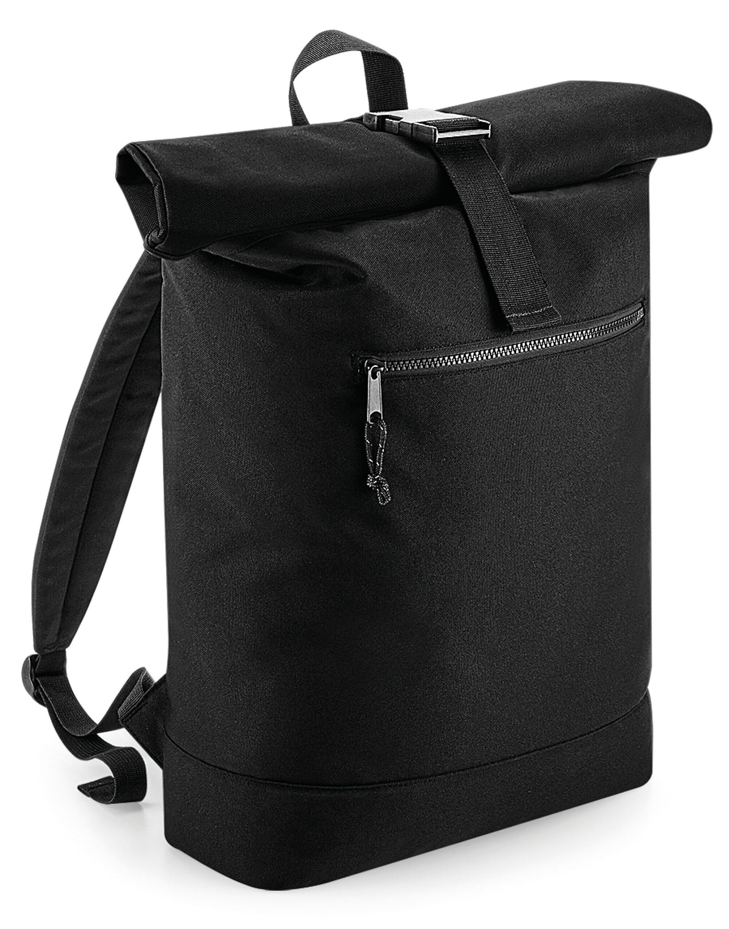 Recycled Roll-Top Backpack - Black