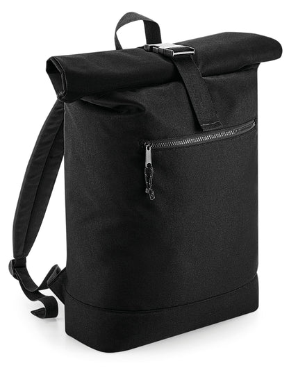 Recycled Roll-Top Backpack - Black