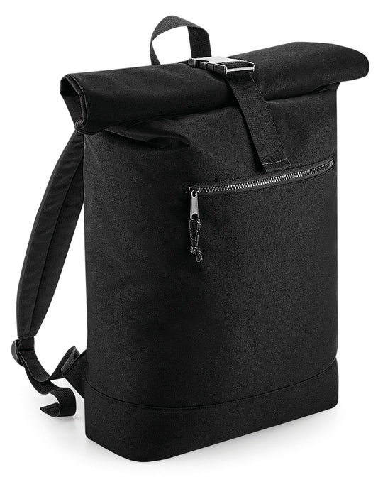 Recycled Roll-Top Backpack - Black