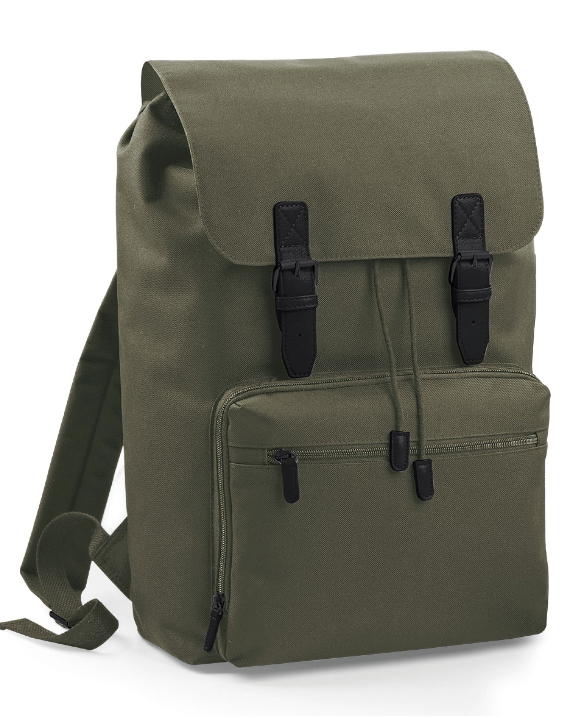 Vintage Laptop Backpack - Olive/Black