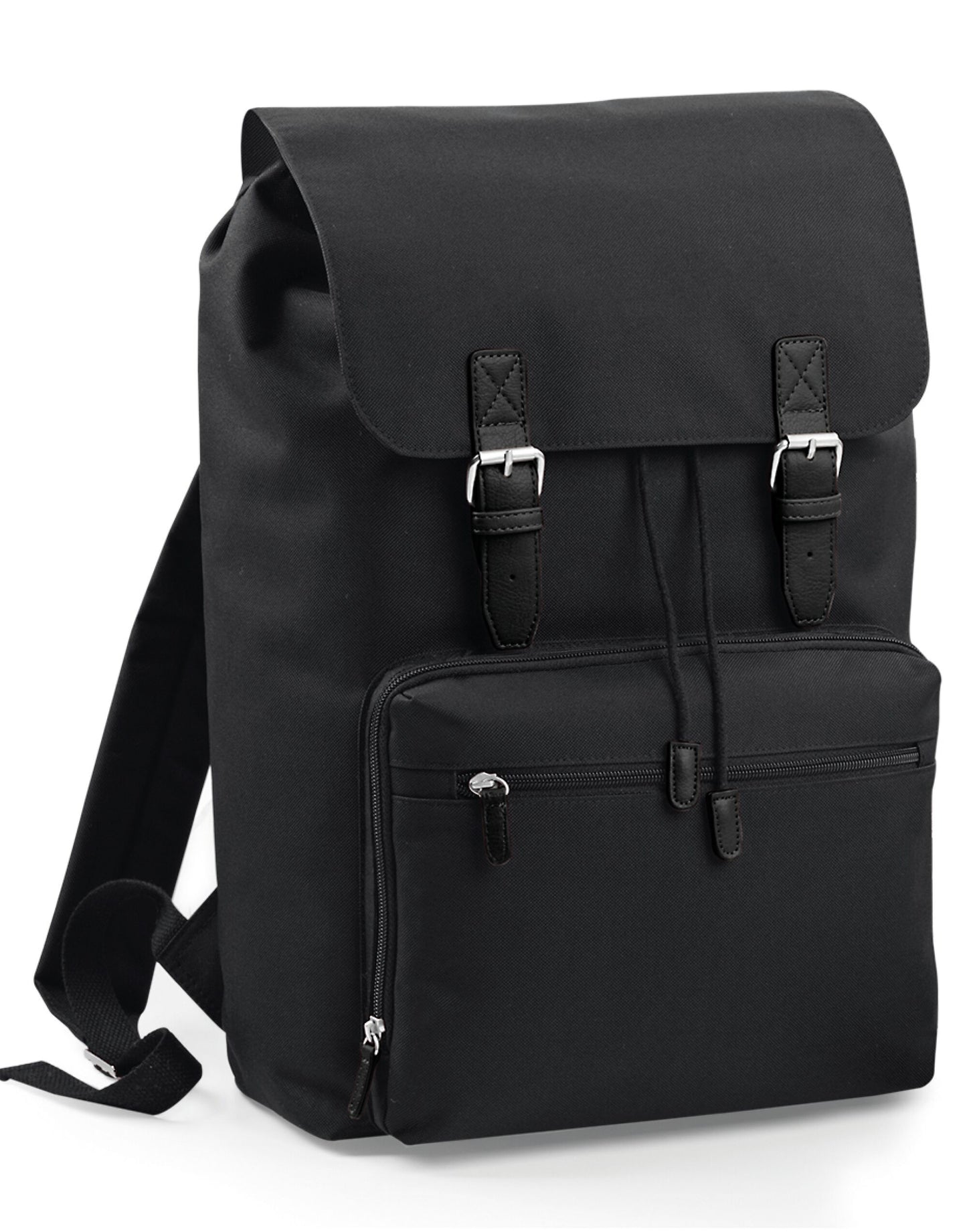 Vintage Laptop Backpack - Black/Black