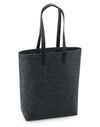 Premium Felt Tote - Charcoal Melange/ Black