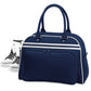 Retro Bowling Bag - French Navy/White