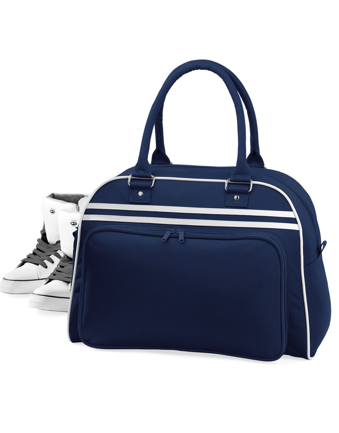 Retro Bowling Bag - French Navy/White
