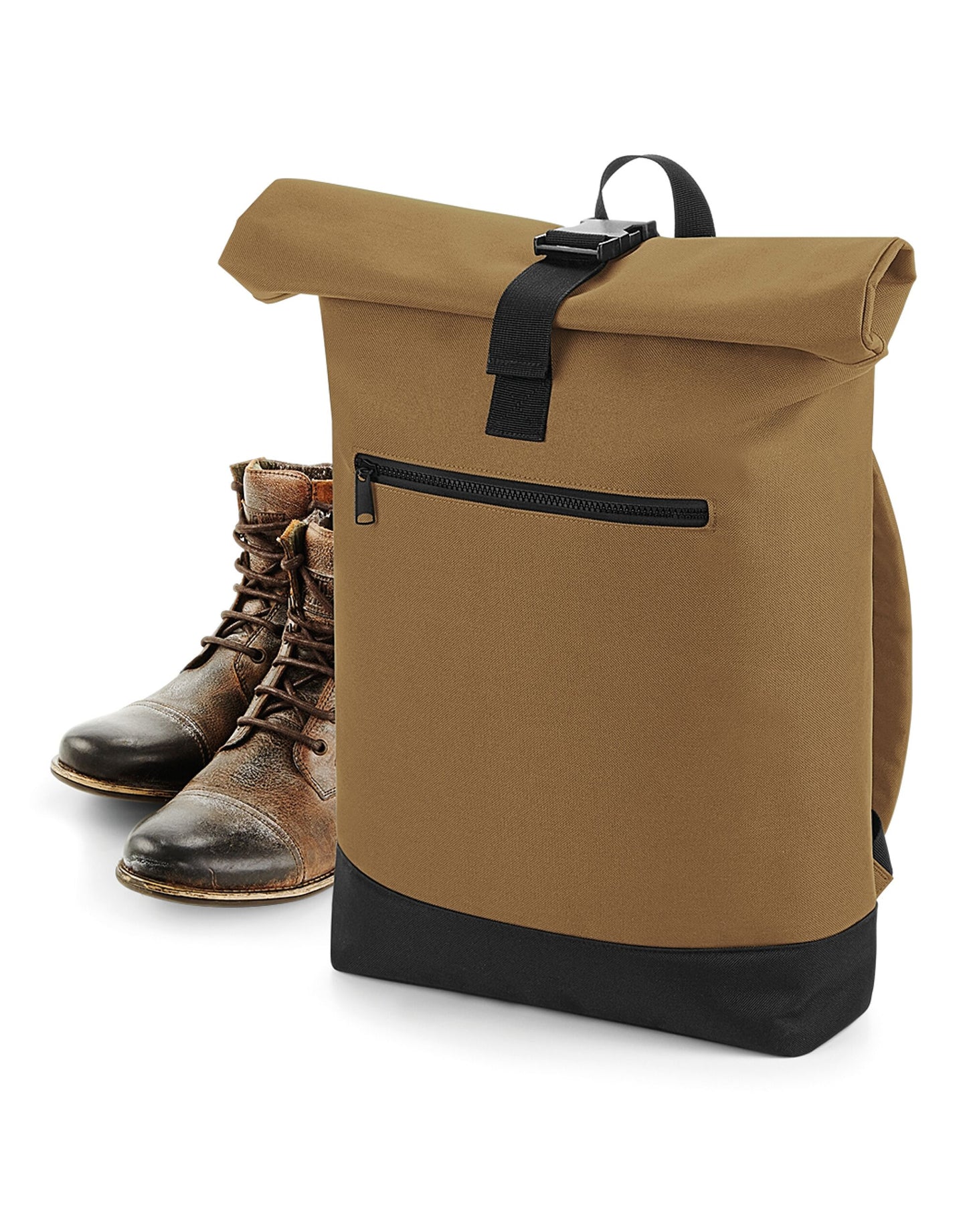 Roll-Top Backpack - Caramel