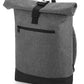 Roll-Top Backpack - Grey Marl/Black