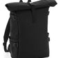 Block Roll-Top Backpack - Black/Black