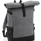 Block Roll-Top Backpack - Grey Marl/Black