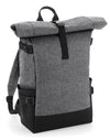 Block Roll-Top Backpack - Grey Marl/Black