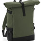 Block Roll-Top Backpack - Olive/Black