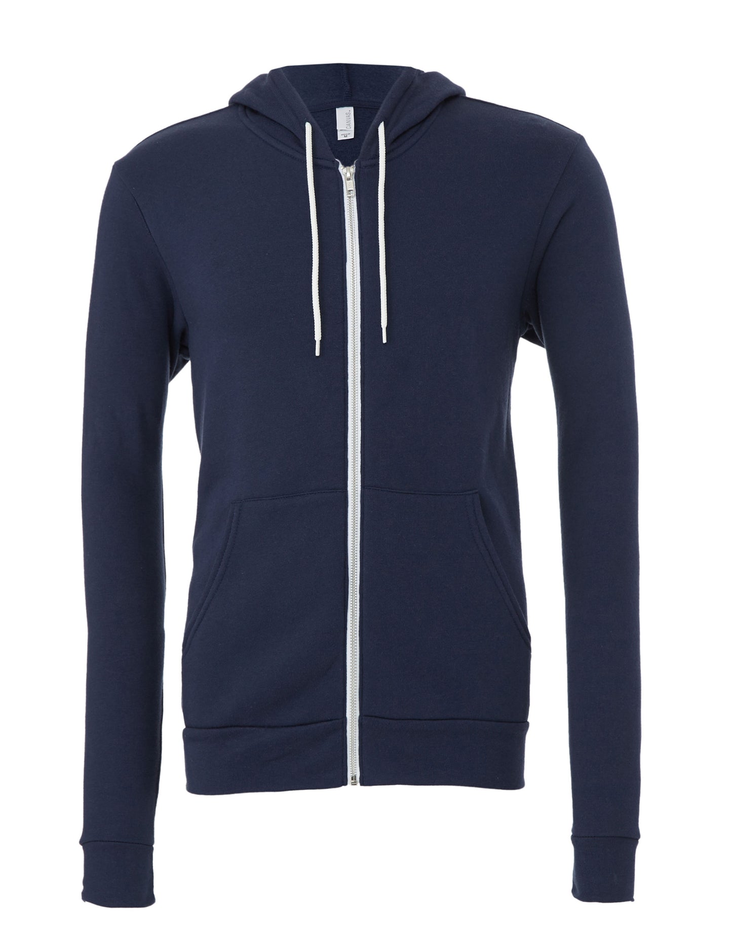 Canvas Unisex Poly-Cotton Fleece Full-Zip Hoodie - Navy